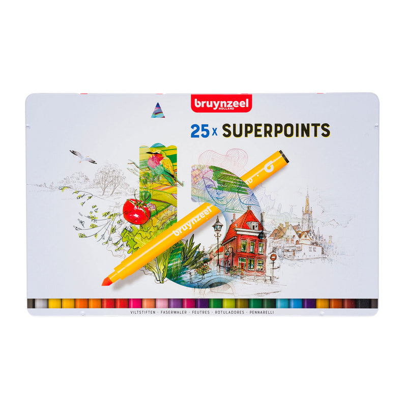 Afbeelding laden in galerijviewer, Bruynzeel viltstiften superpunt, 25st.
