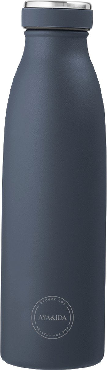 Aya ida - drinking bottle - thermosfles - waterfles - 500ml - navy blue