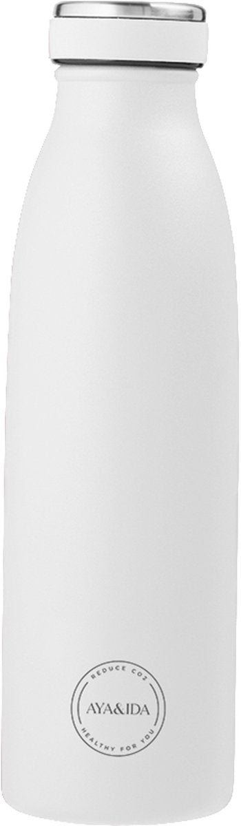 Aya ida - drinking bottle - thermosfles - waterfles - 500ml - winter white