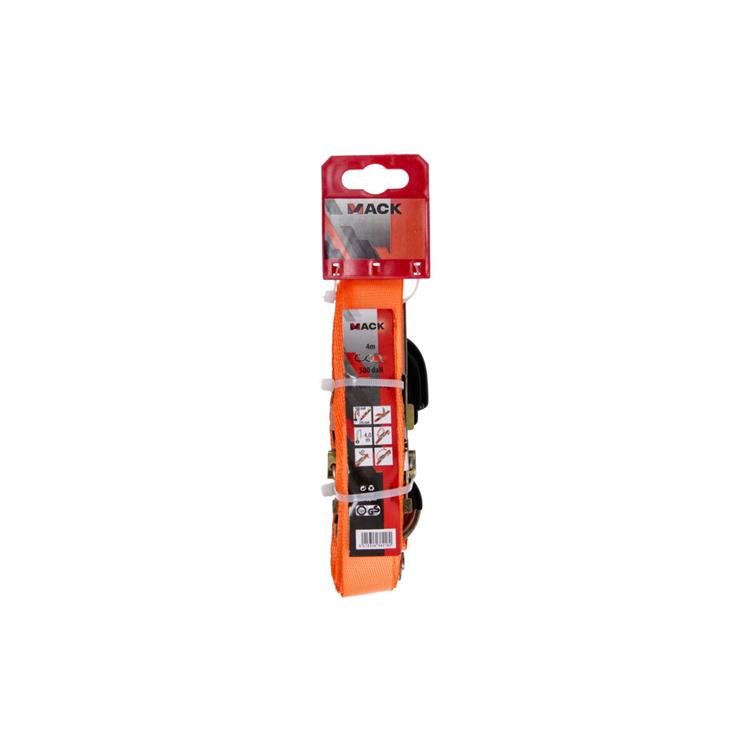 Afbeelding laden in galerijviewer, Mack 1023390 - spangordel 2d,ratelspanner, s-haken,25mm-4m max500kg | 2 stuks
