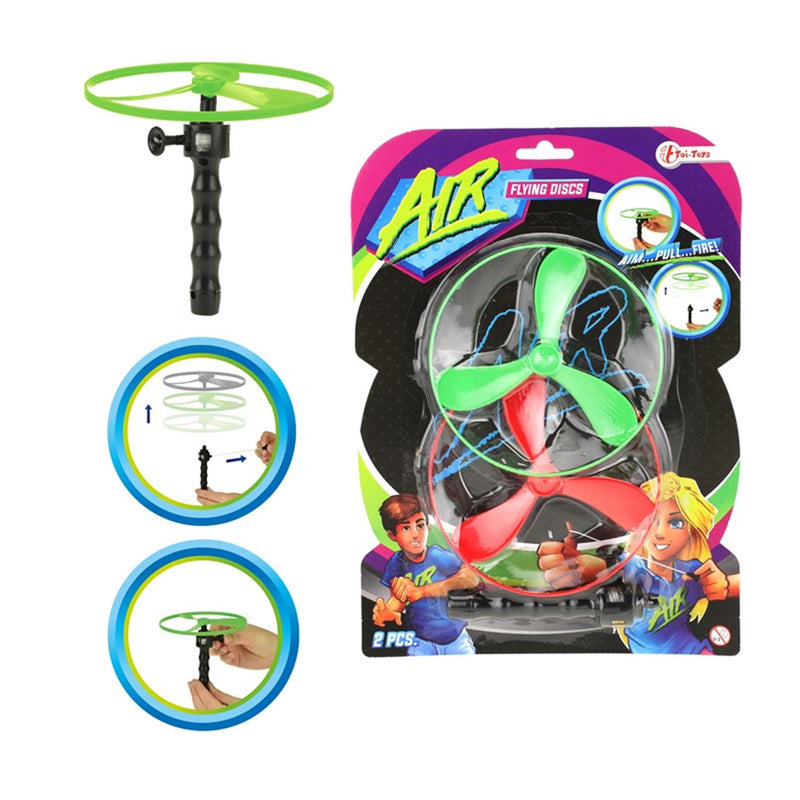 Afbeelding laden in galerijviewer, Toi-toys flying discs air 12 cm groen rood 3-delig
