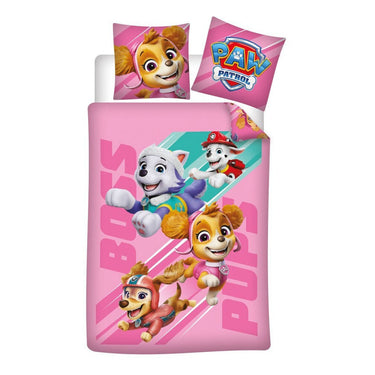 Paw patrol roze dekbedovertrek 140x200cm