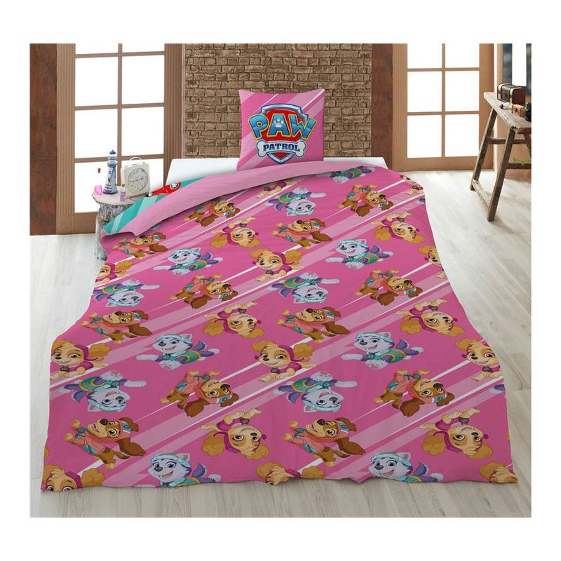 Afbeelding laden in galerijviewer, Paw patrol roze dekbedovertrek 140x200cm
