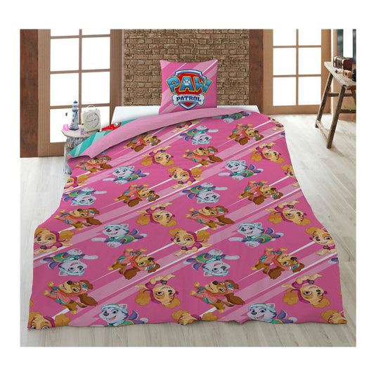Paw patrol roze dekbedovertrek 140x200cm