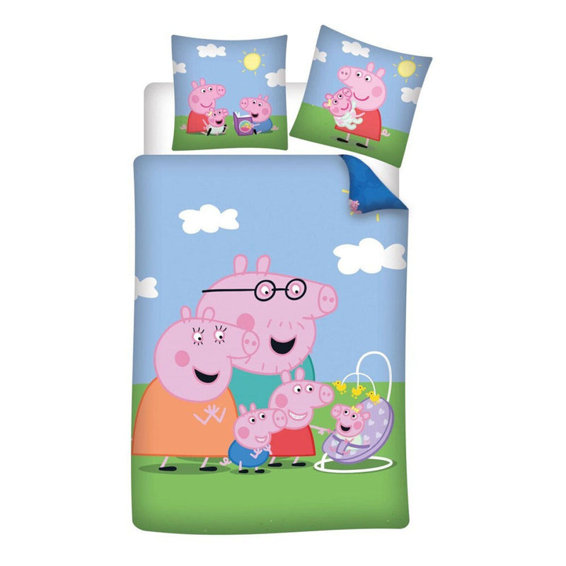 Afbeelding laden in galerijviewer, Peppa pig dekbedovertrek family - 140 x 200 cm

