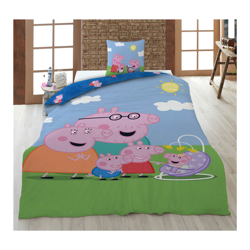 Afbeelding laden in galerijviewer, Peppa pig dekbedovertrek family - 140 x 200 cm
