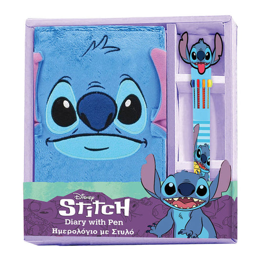Lilo stitch luxe pluche notitieboek met pen