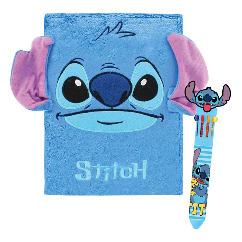 Afbeelding laden in galerijviewer, Lilo stitch luxe pluche notitieboek met pen
