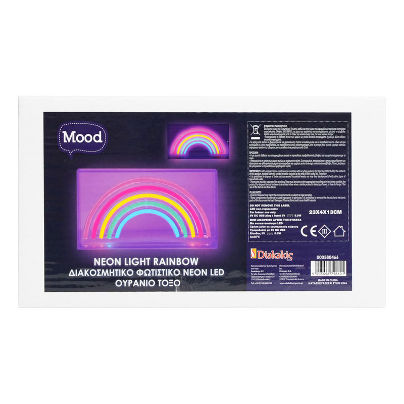 Afbeelding laden in galerijviewer, Neonlamp regenboog 23x4x13 cm
