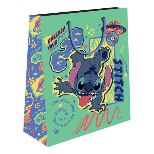 Stitch papieren cadeautas 18x11x23 cm
