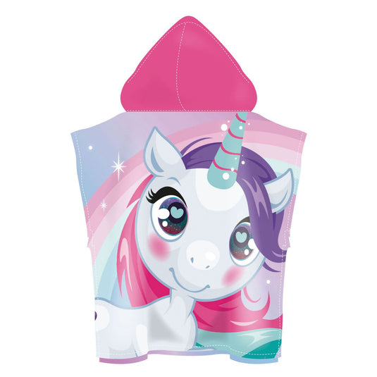 Handdoek poncho eenhoorn