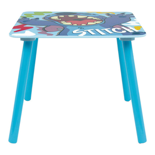 Set houten tafel met twee stoelen stitch