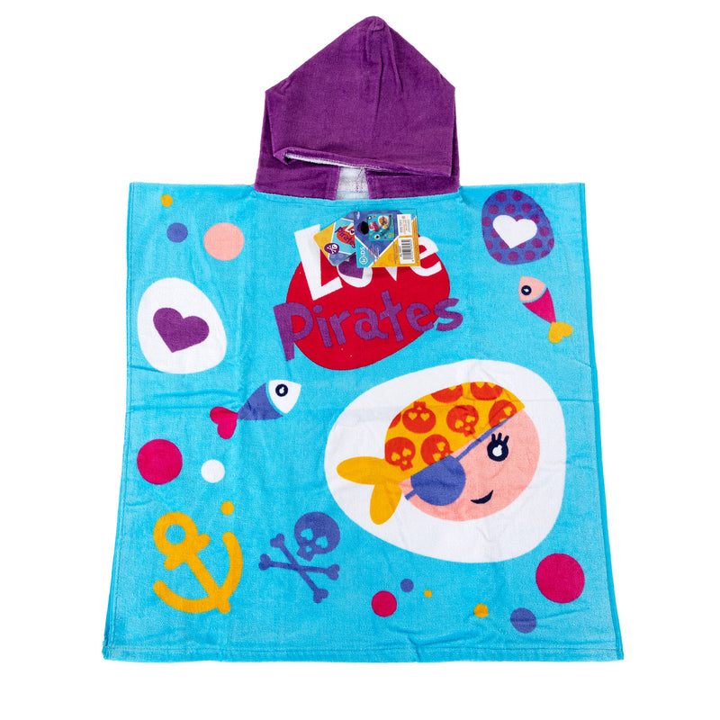 Afbeelding laden in galerijviewer, Kids licensing handdoek poncho piraatjes, 60x120cm
