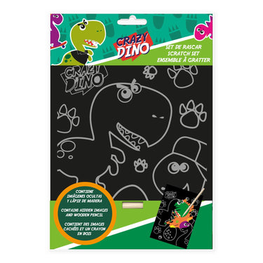 Kids licensing scratch kunst crazy dino