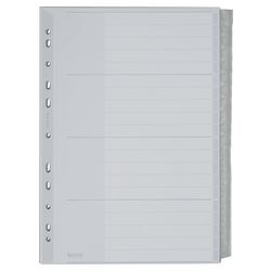 Blanco tabbladen leitz 1278 grijs pp (polypropeen)