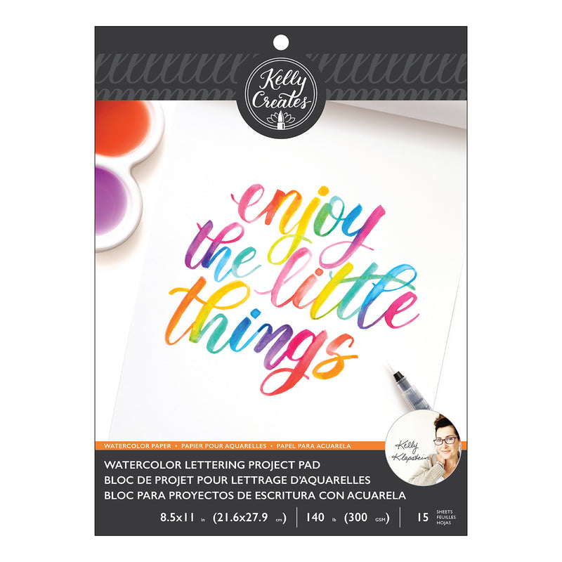 Afbeelding laden in galerijviewer, Kelly creates • aquarel brush lettering paper pad blank
