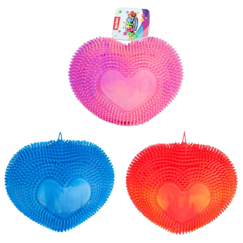 Afbeelding laden in galerijviewer, Toi-toys pufferz pufferbal twotone hart 19cm 200gr 3 assorti
