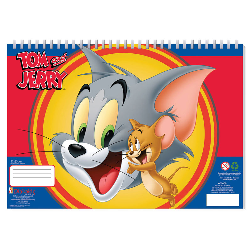 Afbeelding laden in galerijviewer, Tom Jerry Kleurplaten met Stencil en Stickervel
