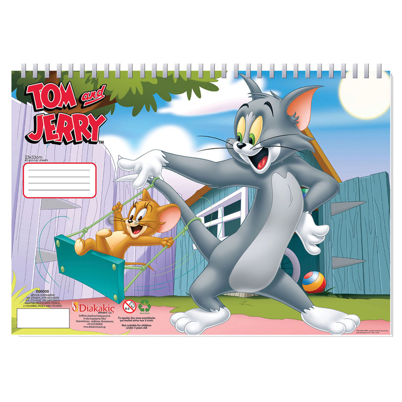 Afbeelding laden in galerijviewer, Tom Jerry Kleurplaten met Stencil en Stickervel
