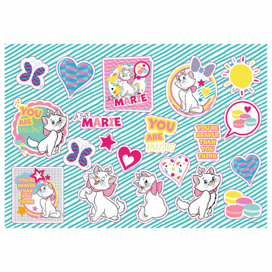 Marie Cat Kleurplaten met Stencil en Stickervel