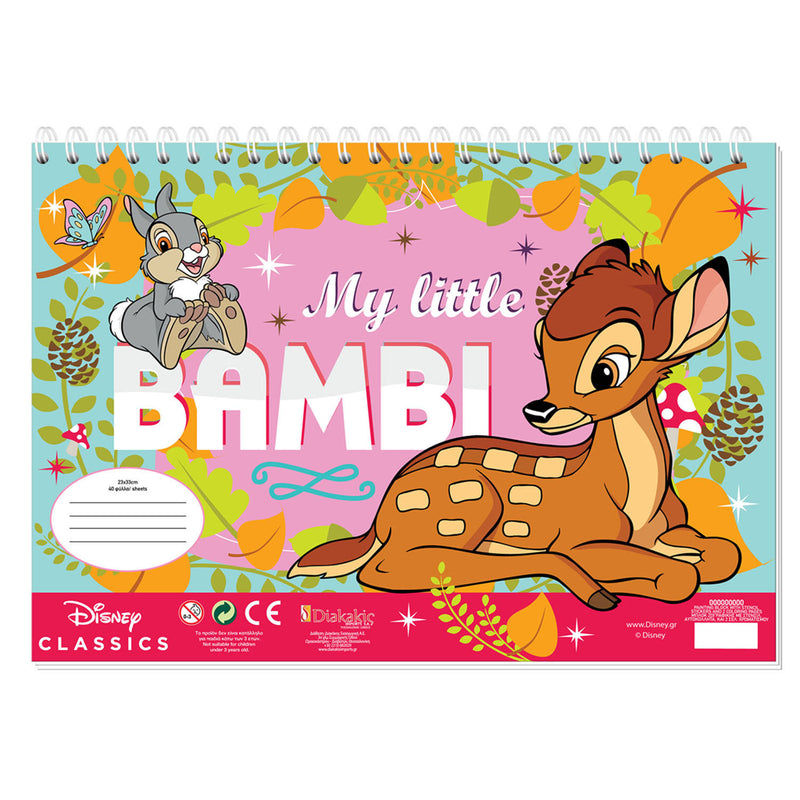 Afbeelding laden in galerijviewer, Disney bambi kleurplaten met stencil en stickervel
