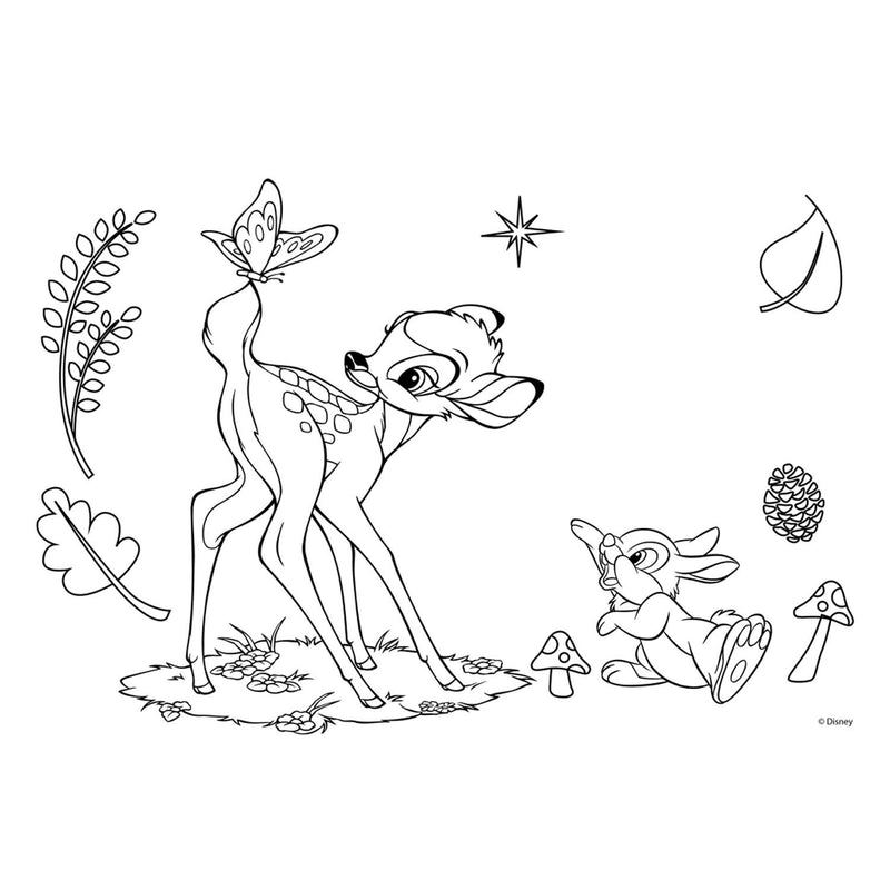 Afbeelding laden in galerijviewer, Disney bambi kleurplaten met stencil en stickervel
