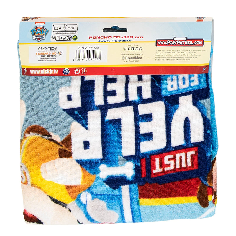Afbeelding laden in galerijviewer, Paw patrol poncho 100% polyester 55x110cm

