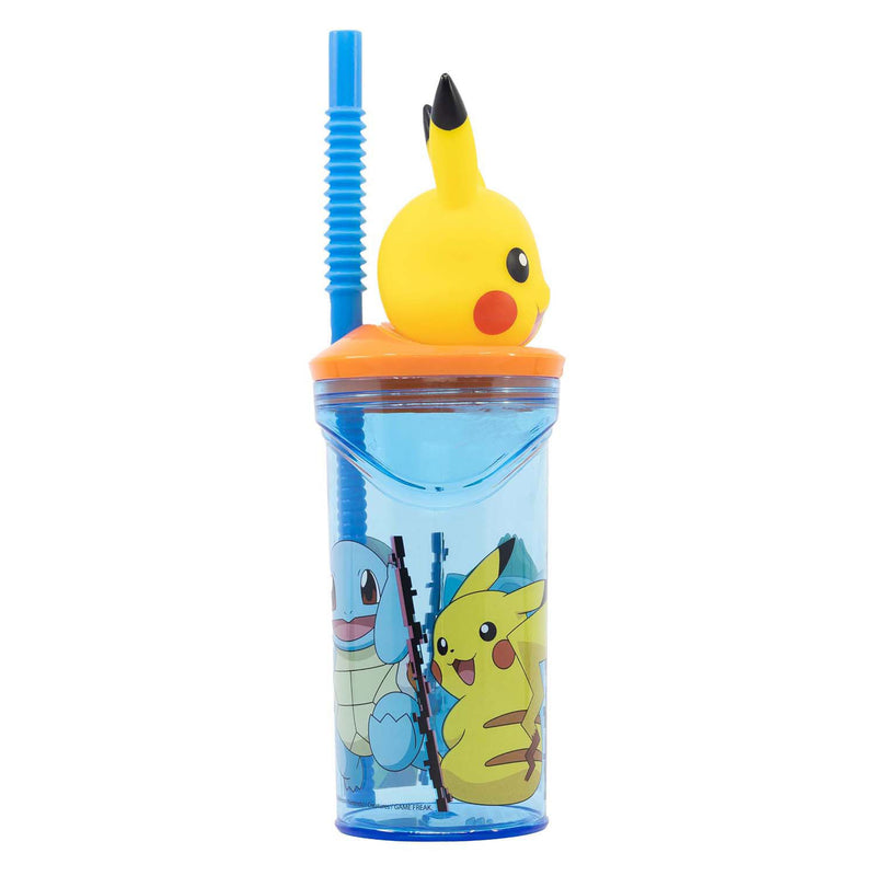 Afbeelding laden in galerijviewer, Pokémon 3d drinkfles met rietje , 360ml
