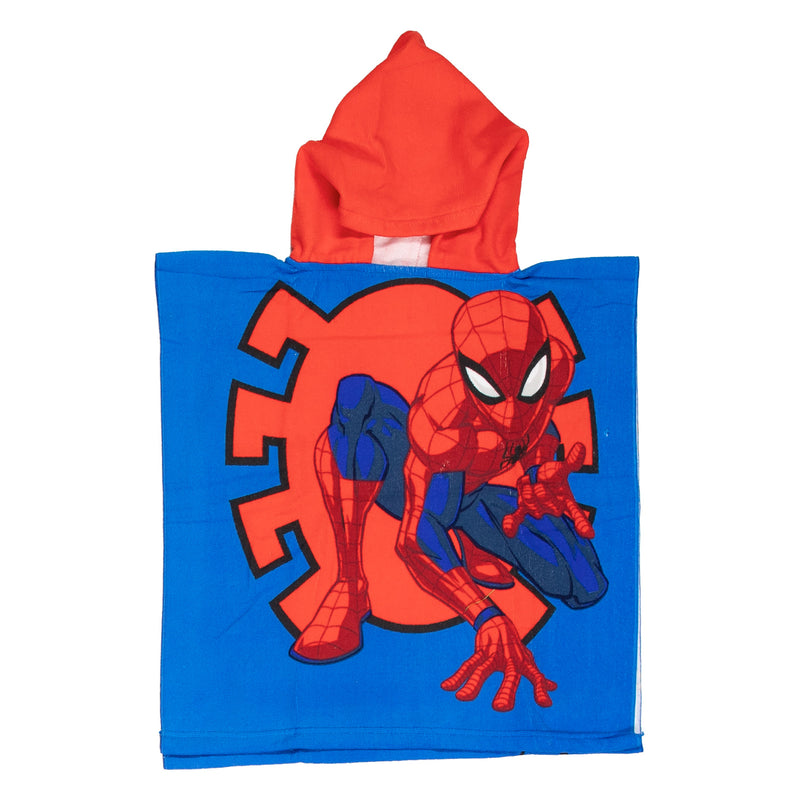 Afbeelding laden in galerijviewer, Puch handdoek poncho spiderman 55x110cm
