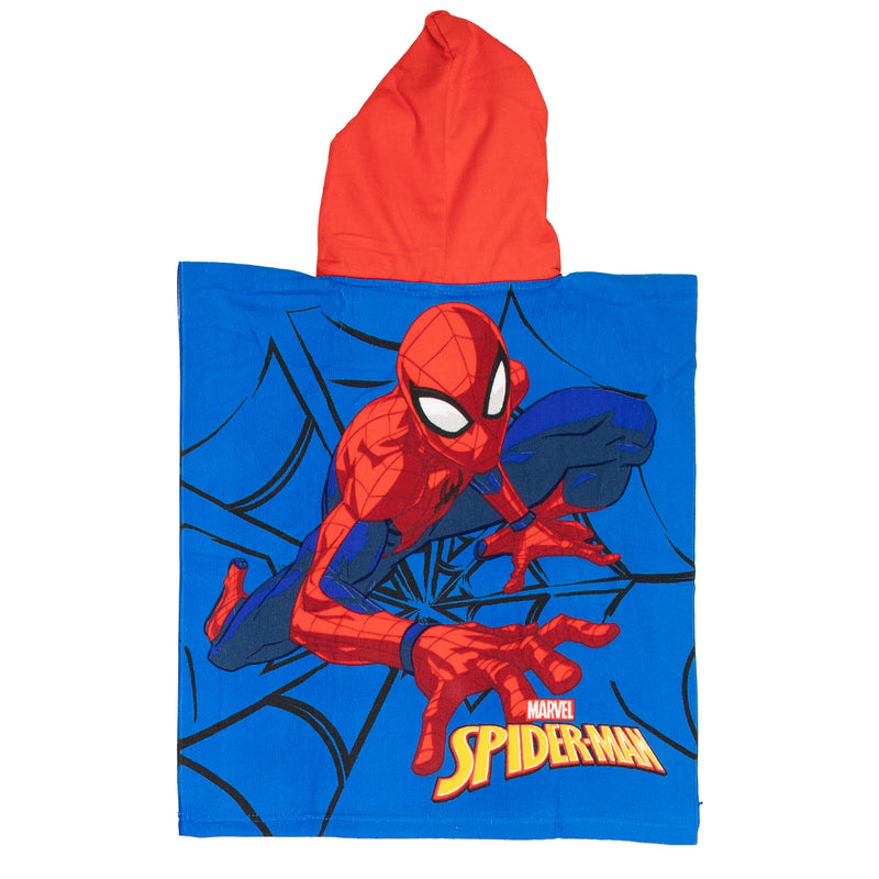 Afbeelding laden in galerijviewer, Puch handdoek poncho spiderman 55x110cm

