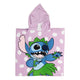 Puch handdoek poncho stitch lila 55x110cm
