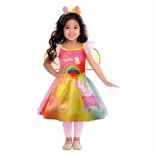 Kinderkostuum peppa regenboogjurk - 2-3 jaar
