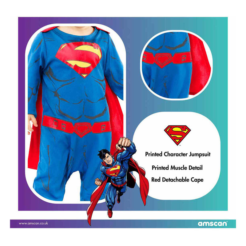 Afbeelding laden in galerijviewer, Kinderkostuum superman - 12-18 maanden
