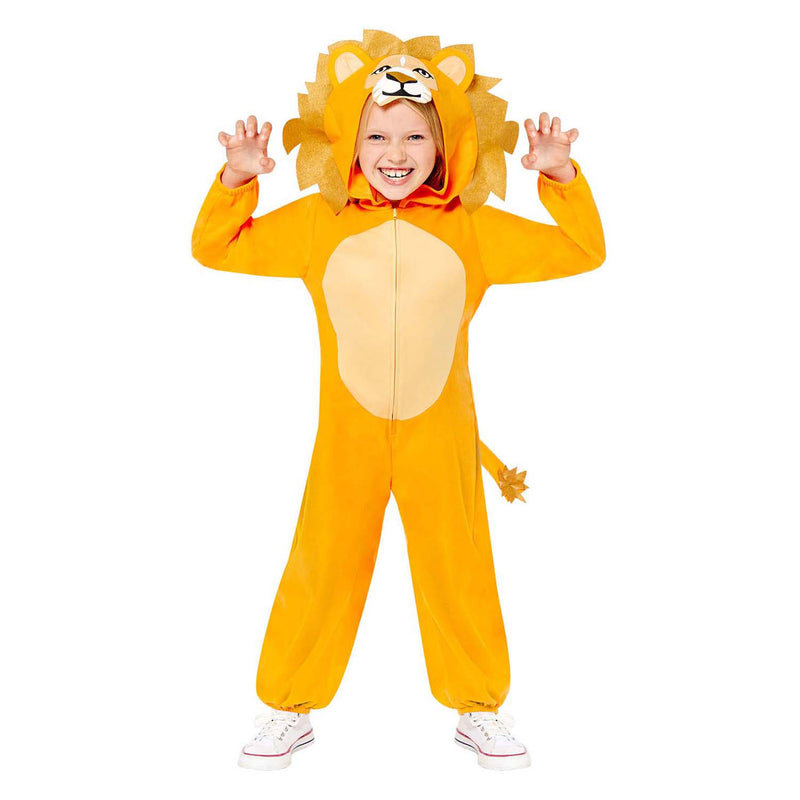 Afbeelding laden in galerijviewer, Kinderkostuum leeuw onesie - 4-6 jaar
