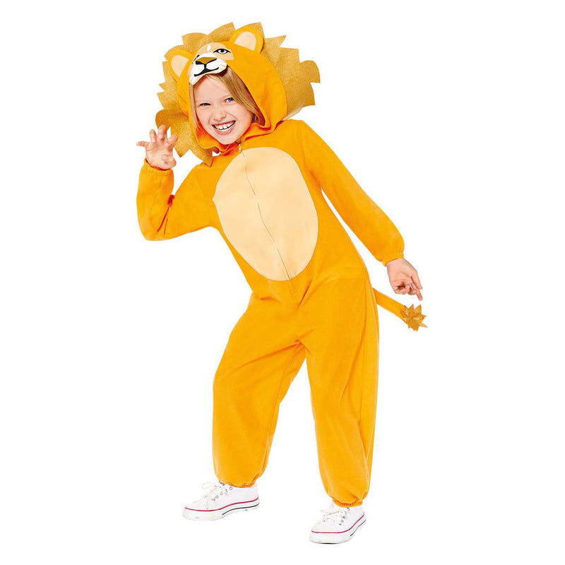 Afbeelding laden in galerijviewer, Kinderkostuum leeuw onesie - 4-6 jaar
