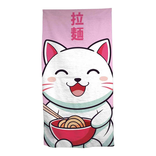 Kawaii cat strandlaken - 70x140 cm