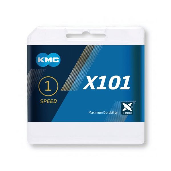 Afbeelding laden in galerijviewer, KMC Fietsketting X 101 - 1 2x1 8 - 8mm - 112 schakels - Zilver
