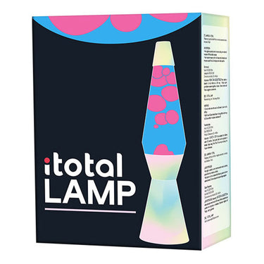 I-total lavalamp - lava lamp - sfeerlamp - 40x11 cm - glas aluminium - 30w - rainbow dream - xl1779
