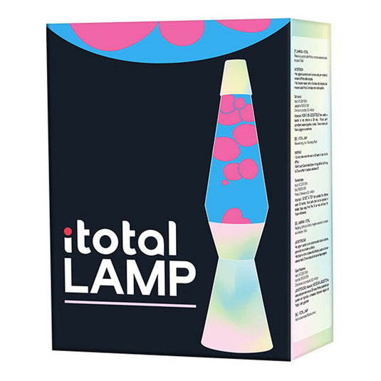 I-total lavalamp - lava lamp - sfeerlamp - 40x11 cm - glas aluminium - 30w - rainbow dream - xl1779