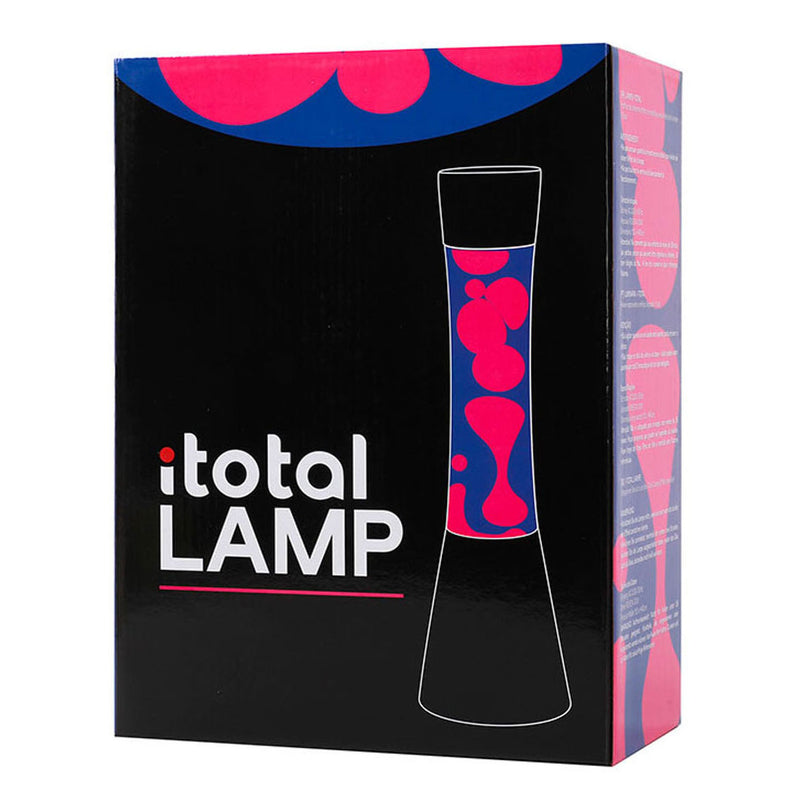 Afbeelding laden in galerijviewer, I-total lavalamp - lava lamp - sfeerlamp - 40x11 cm - glas aluminium - 30w - paars met roze lava - zwart - xl2347
