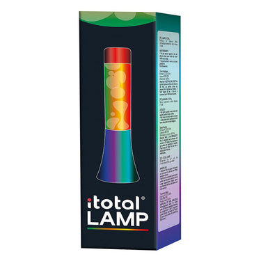 I-total lavalamp - lava lamp - sfeerlamp - 30x9 cm - glas aluminium - 25w - regenboog - xl2461