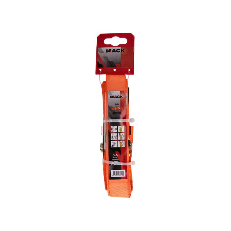 Afbeelding laden in galerijviewer, Mack 1023387 - spangordel polyester, ratelspanner 25mm-6m max500kg | 3 stuks
