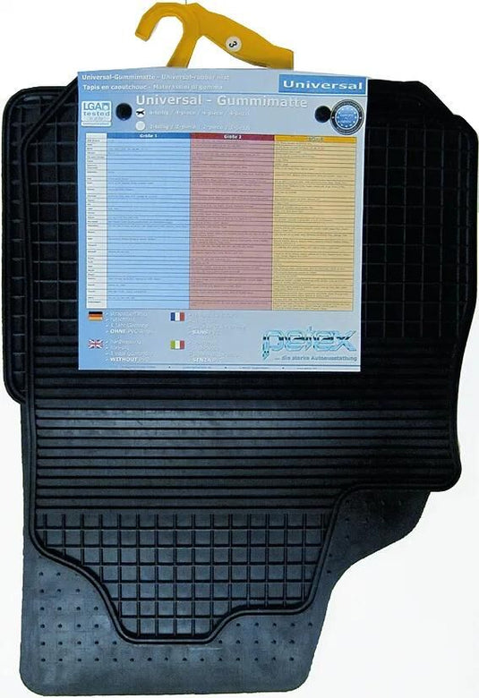 Petex voetmat set of uni-auto rubber ma anthracite size 1 anth.