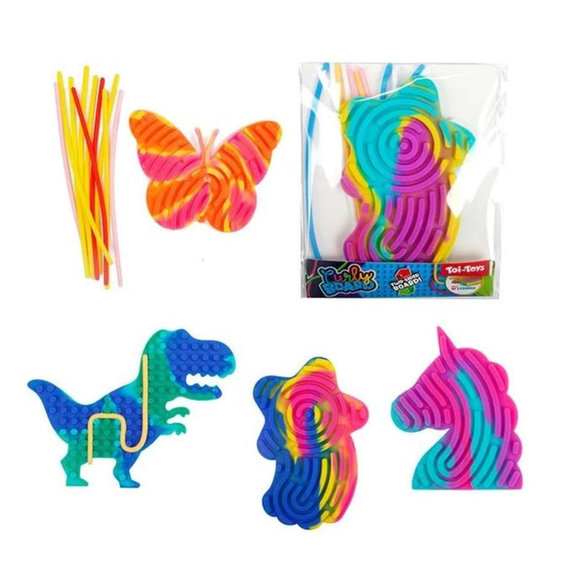 Afbeelding laden in galerijviewer, Toi-toys toi toys fun figurenplaat curly board mini met 10x sliert
