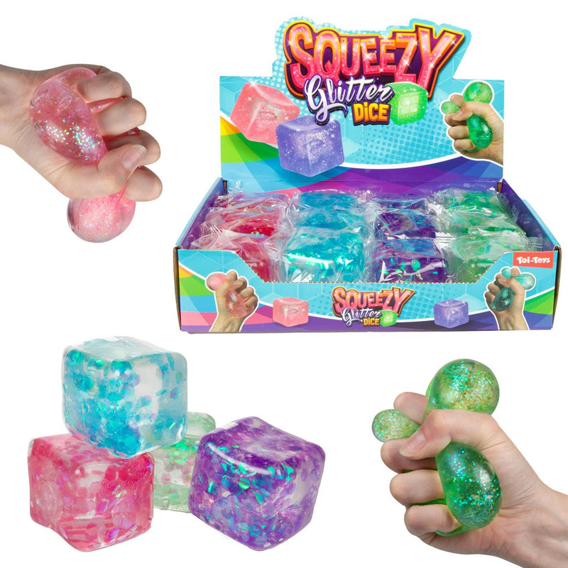 Afbeelding laden in galerijviewer, Toi-toys toi toys fun glitter knijpkubus jelly
