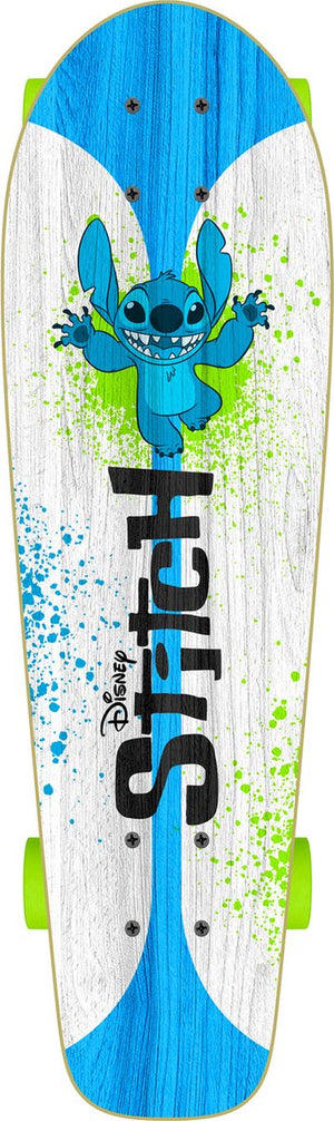 Stitch skateboard 70 x 20 cm junior wit blauw groen