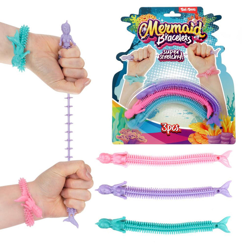 Afbeelding laden in galerijviewer, Toi-toys toi toys mermaids stretchy armband zeemeermin
