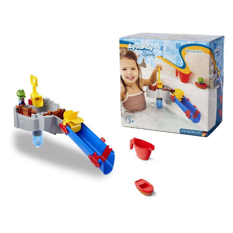 Afbeelding laden in galerijviewer, Aquaplay waterbaan sploshy mountain badspeelset met accessoires.
