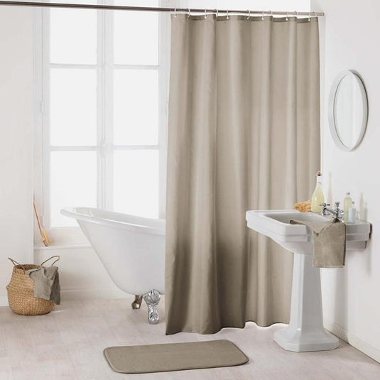 Wicotex douchegordijn uni 180x200cm taupe