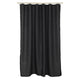 Wicotex douchegordijn jacquard textiel 100% polyester 180x200cm zwart kompleet met ophangringen